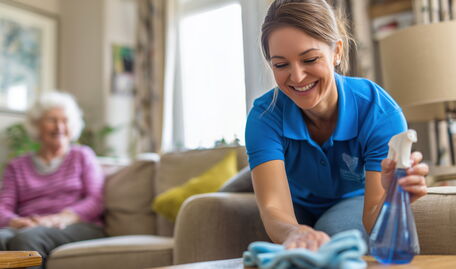 Das Ergebnis der Reinigung steht im Vordergrund